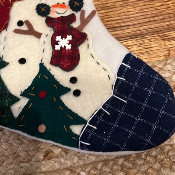 VINTAGE FELT SNOWMAN STOCKING - Picture 4 of 8